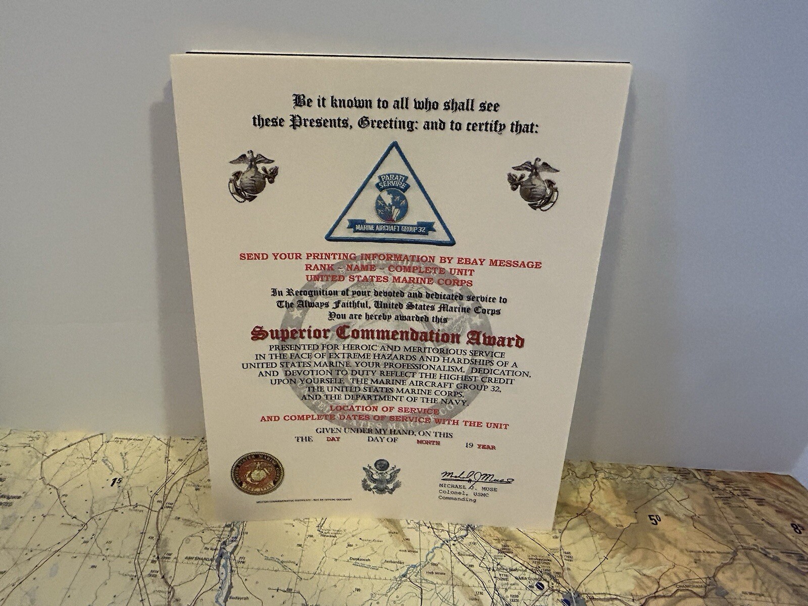 U.S.M.C. / MARINE AIRCRAFT GROUP 32 - SUPERIOR COMMENDATION AWARD