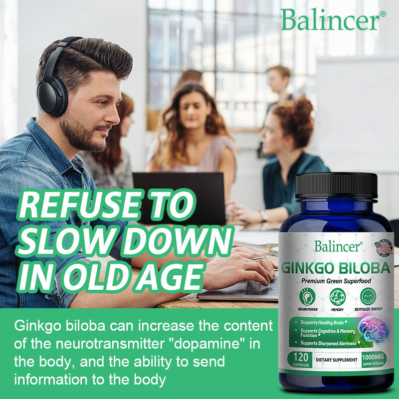 Ginkgo biloba capsule 1000 mg Memory Cognitive function Blood circulation