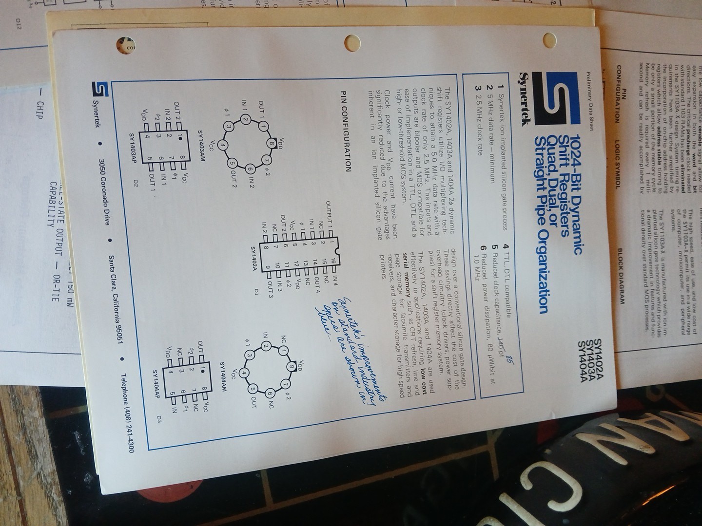 Vintage Synertek Brochures Data Sheets Folder Lot