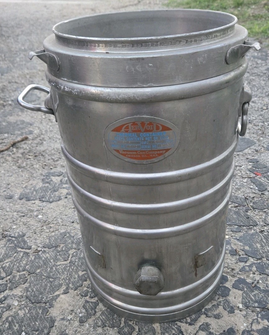 AERVOID 5 GALLON THERMAL DISPENSER CONTAINER FOR HOT OR COLD LIQUIDS Soup 2x12