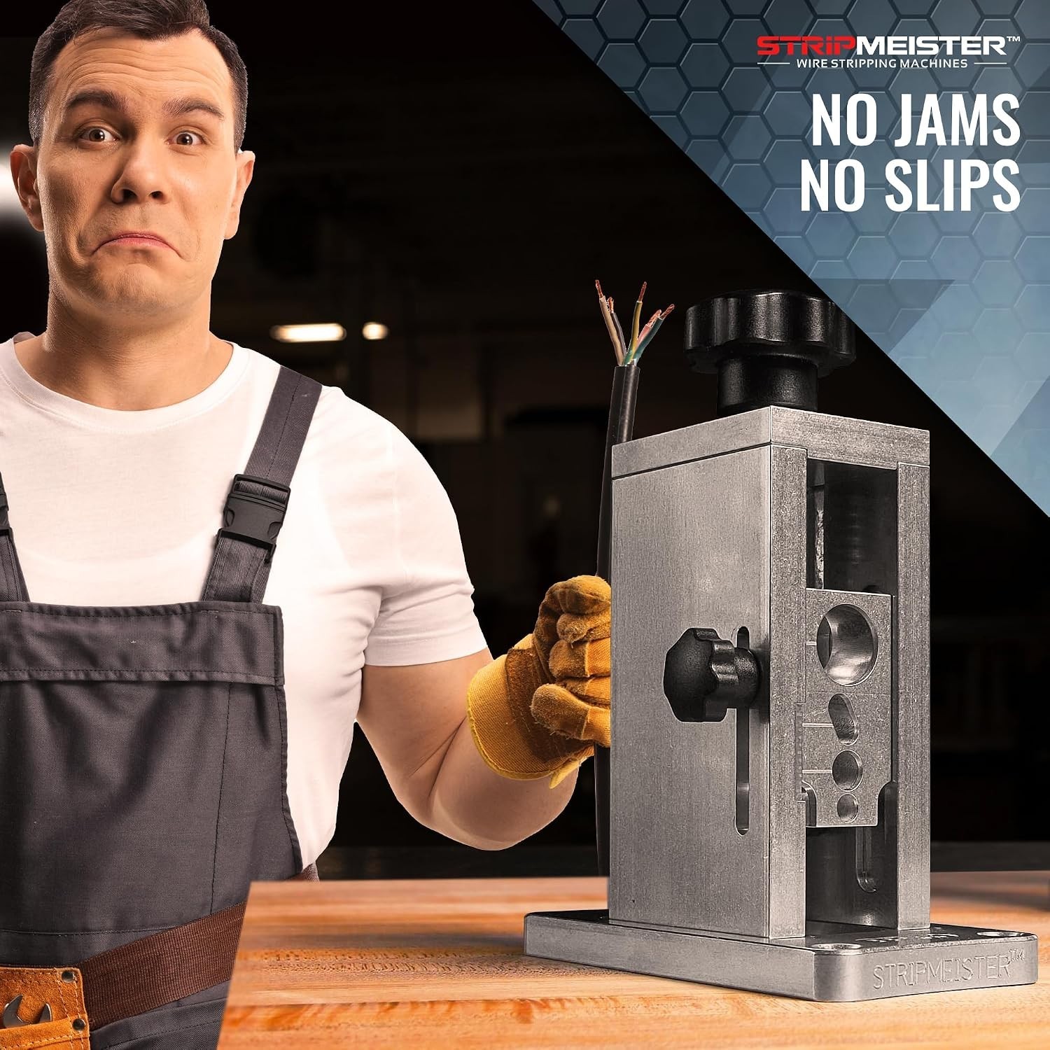 Safety-First Wire Stripper - Ø3/4" Capacity
