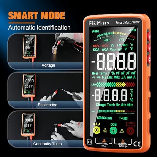 Pro Digital Multimeter Tester TRMS Digital Multimeter（5" Backlit Color Screen）