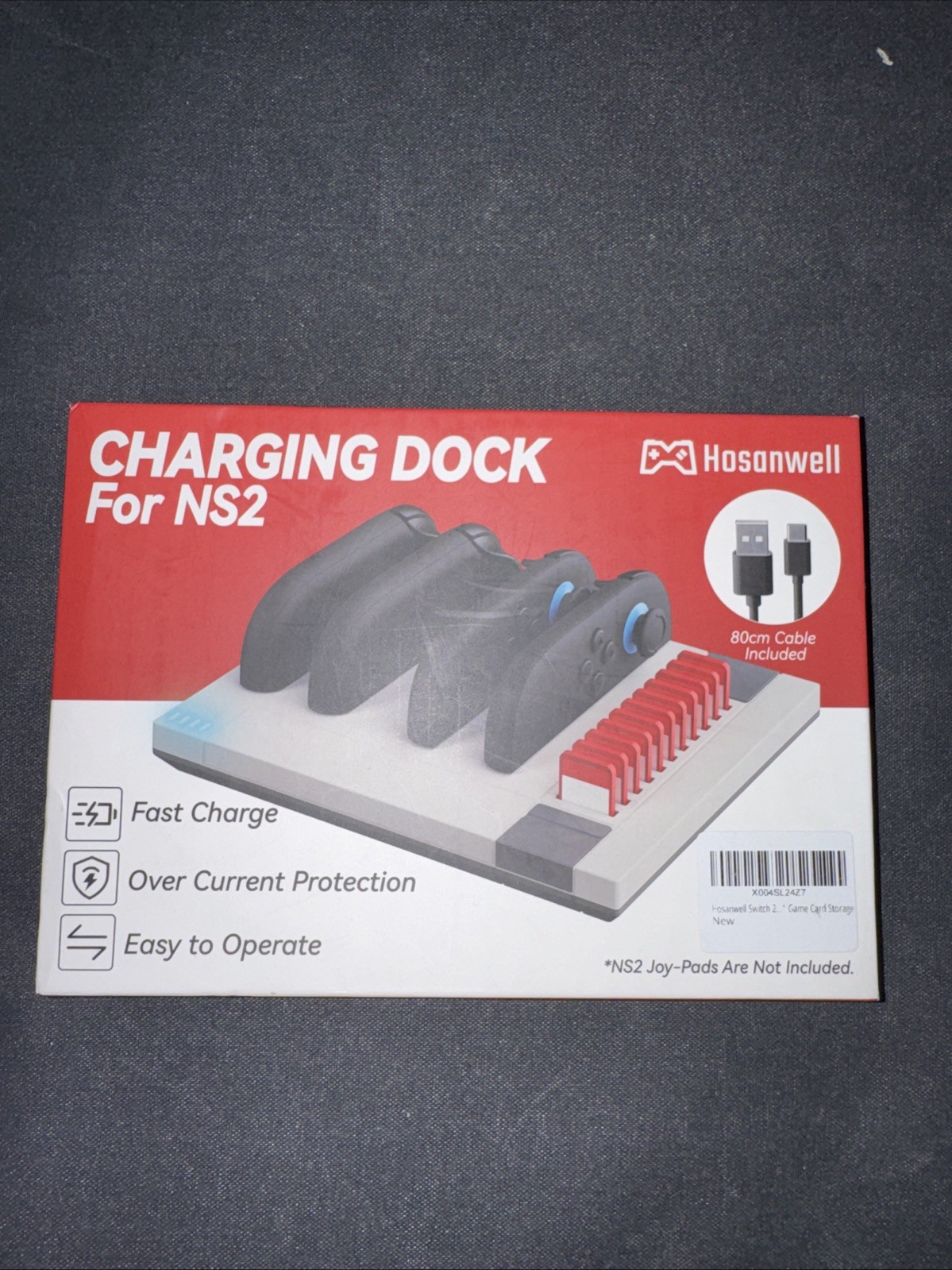 Hosanwell Nintendo Switch 2 Charging Joy Con Dock And Game Cartraige Storage