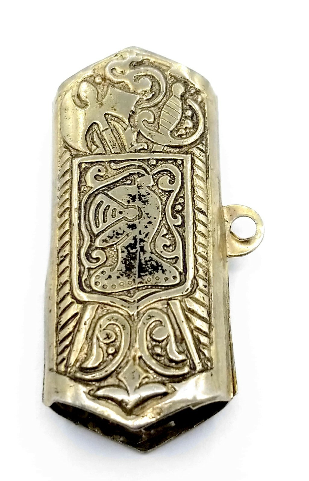 Antique Vintage Silver Knife Sword Dagger Hilt Crusade Helmet Design Piece #V129