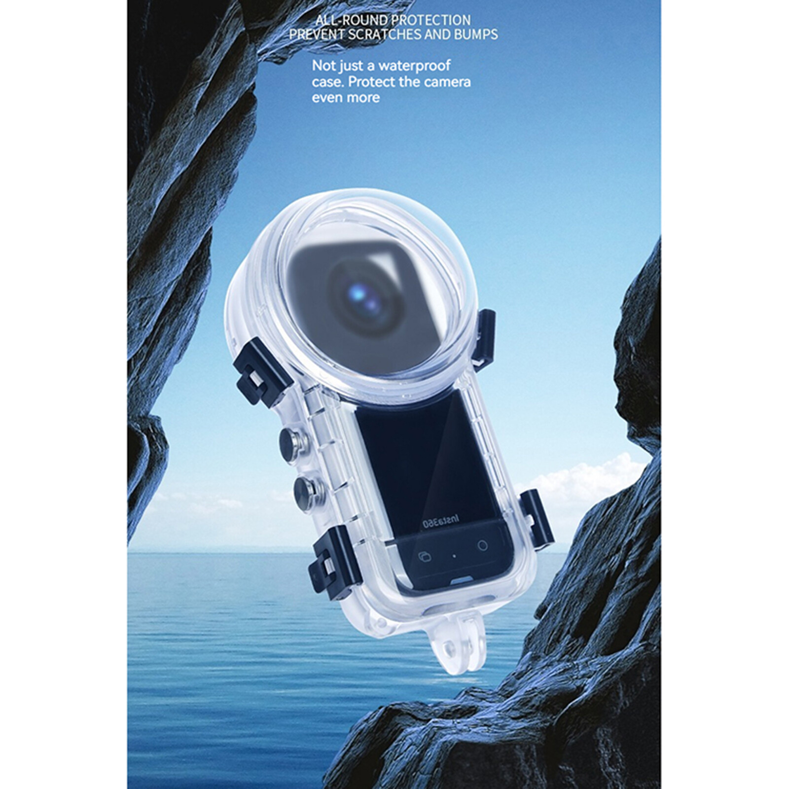For Insta360 X3 Invisible Dive Case Waterproof Case Housing Shell Protector Box