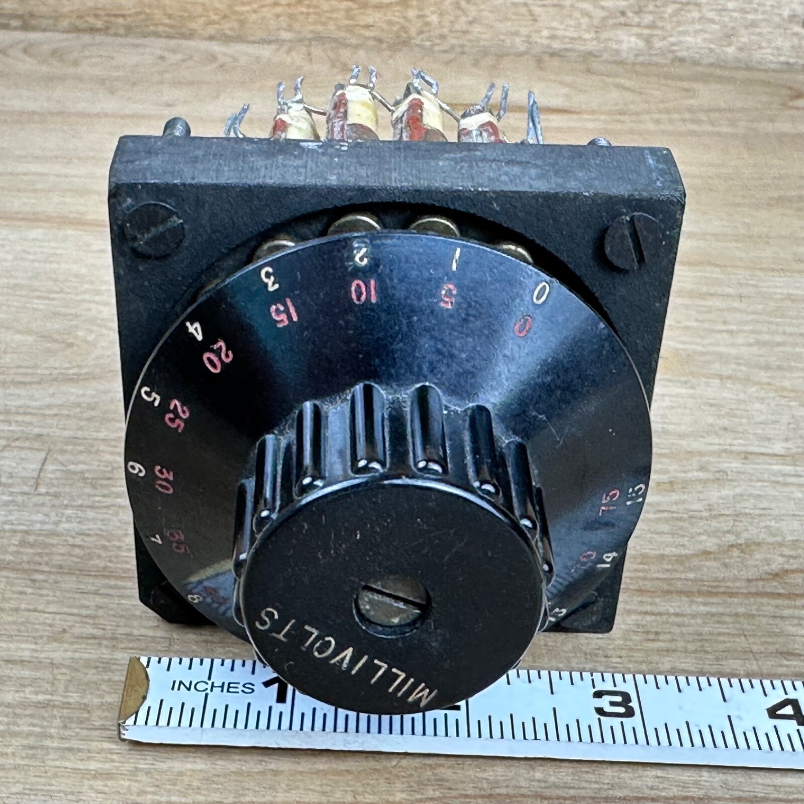 Antique Millivolts Turn Knob Dial Volts Bakelite Brass Selector Switch Unknown