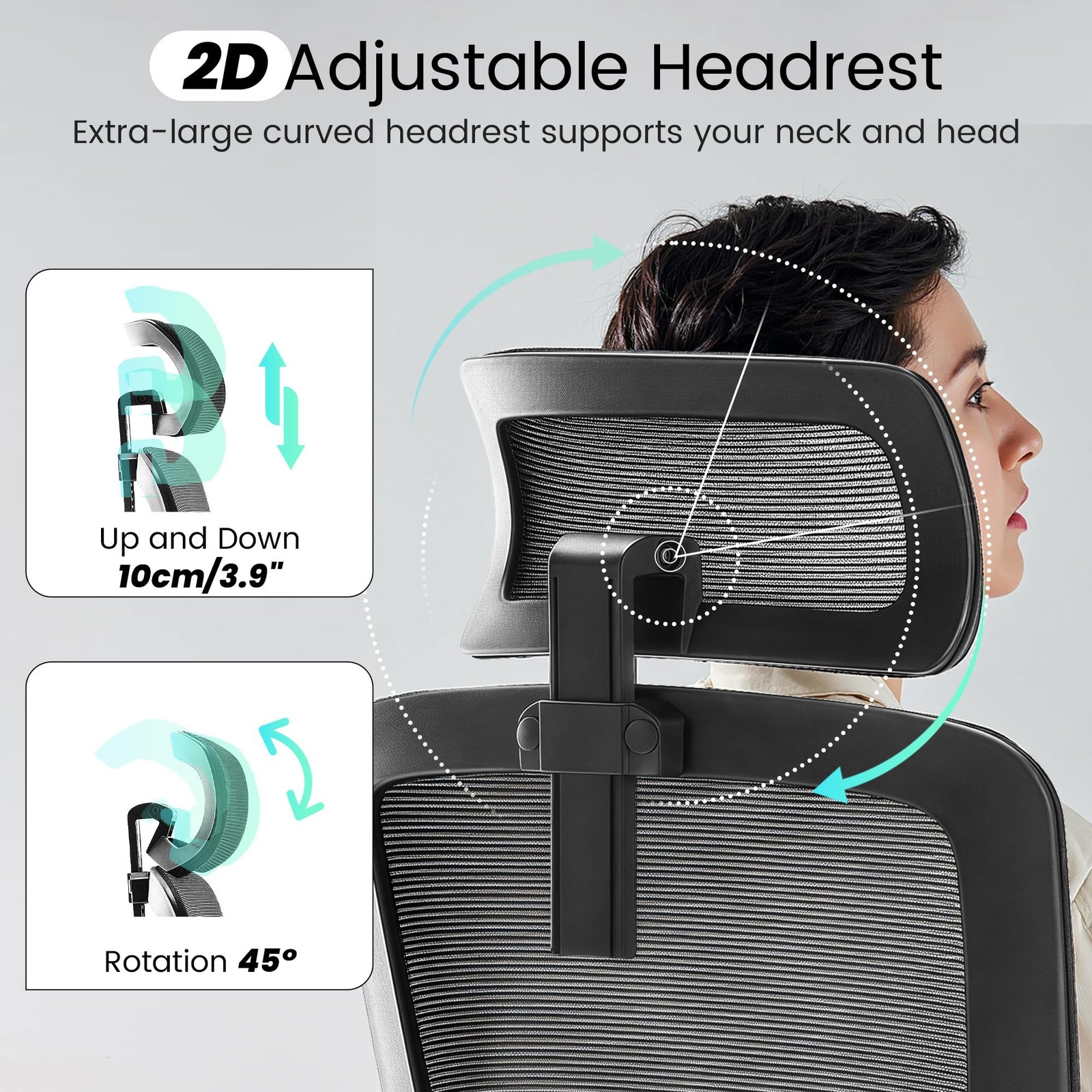 Fizzin Ergonomic Office Chair, 400 LBS Computer Chairs with Adjustable Lumbar...