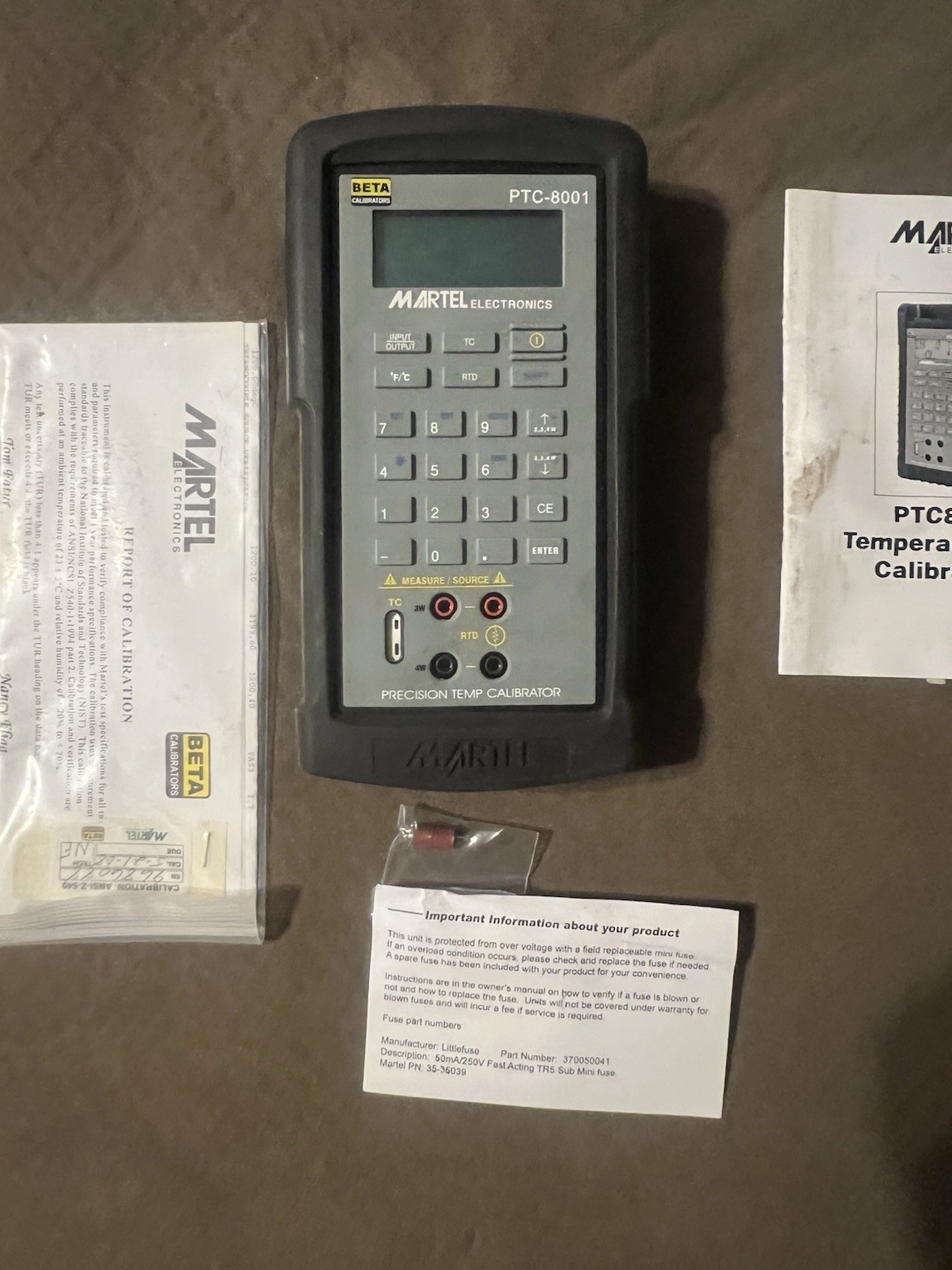 Martel Electronics PTC-8001 Precision Process Calibrator Instrument Device