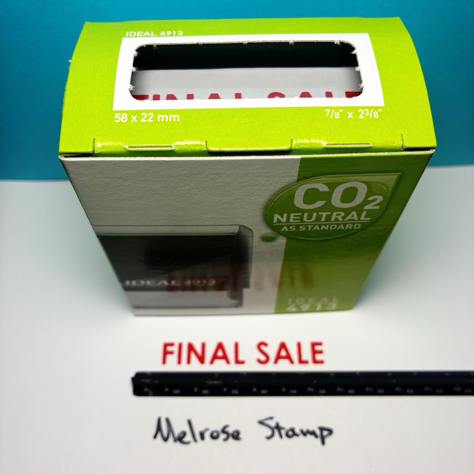 Final Sale Rubber Stamp Red Ink Self Inking Ideal 4913