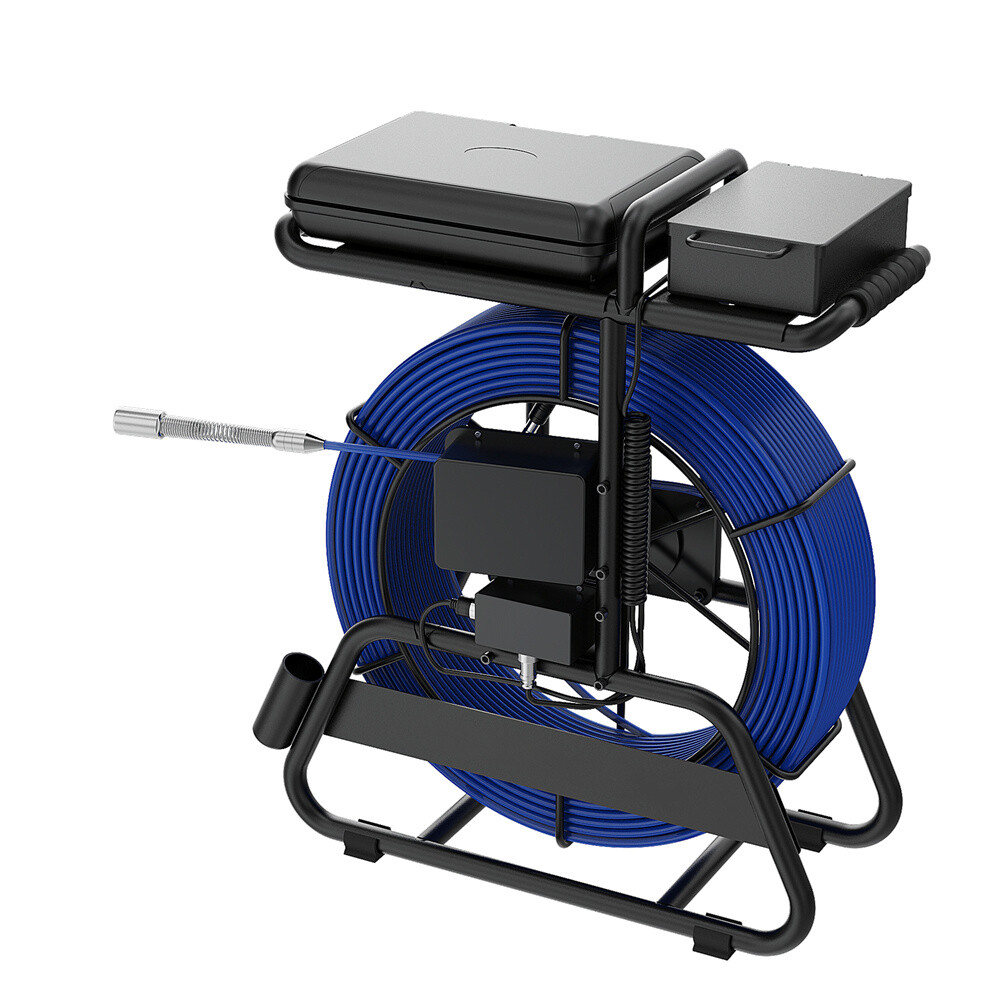 100m Sewer Pipe Inspection Camera 512hz Self-leveling Pipe Camera 10" Display
