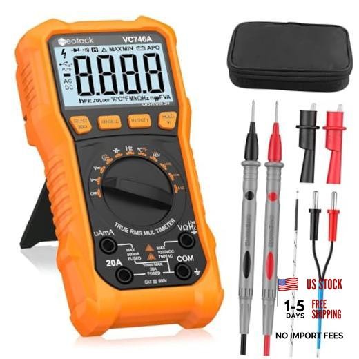 6000 Counts Digital Multimeter 750V AC 1000V DC with AC/DC Current
