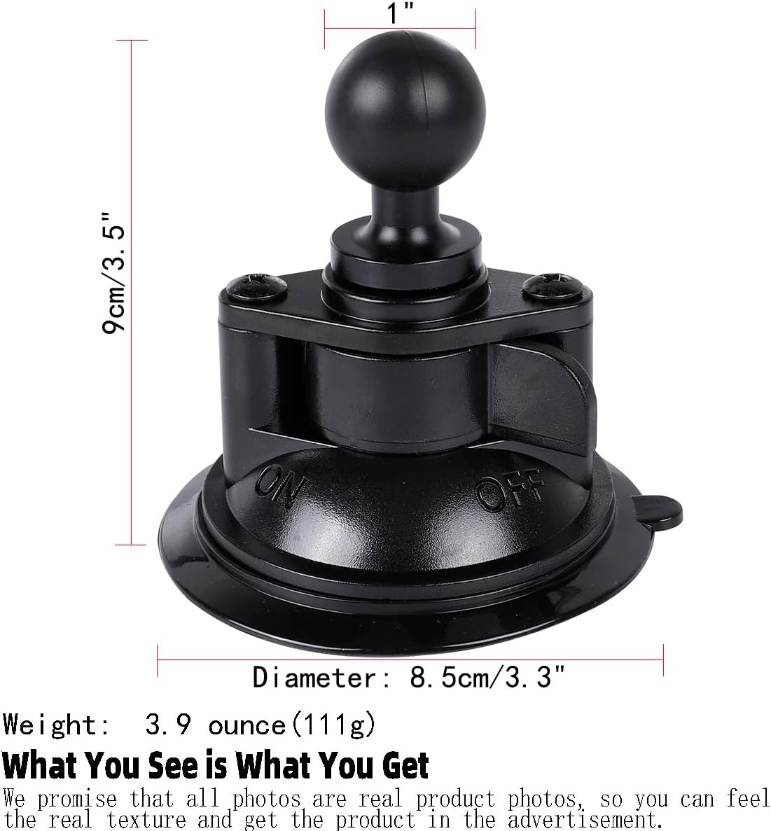 Suction Cup Mount with Ball Head
