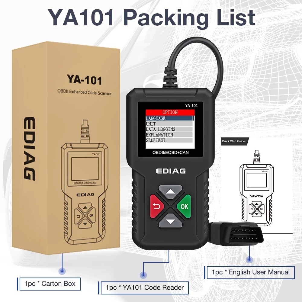 2024 Auto OBD2 Scanner Car Check Engine Fault Code Reader OBDII Diagnostic Tools