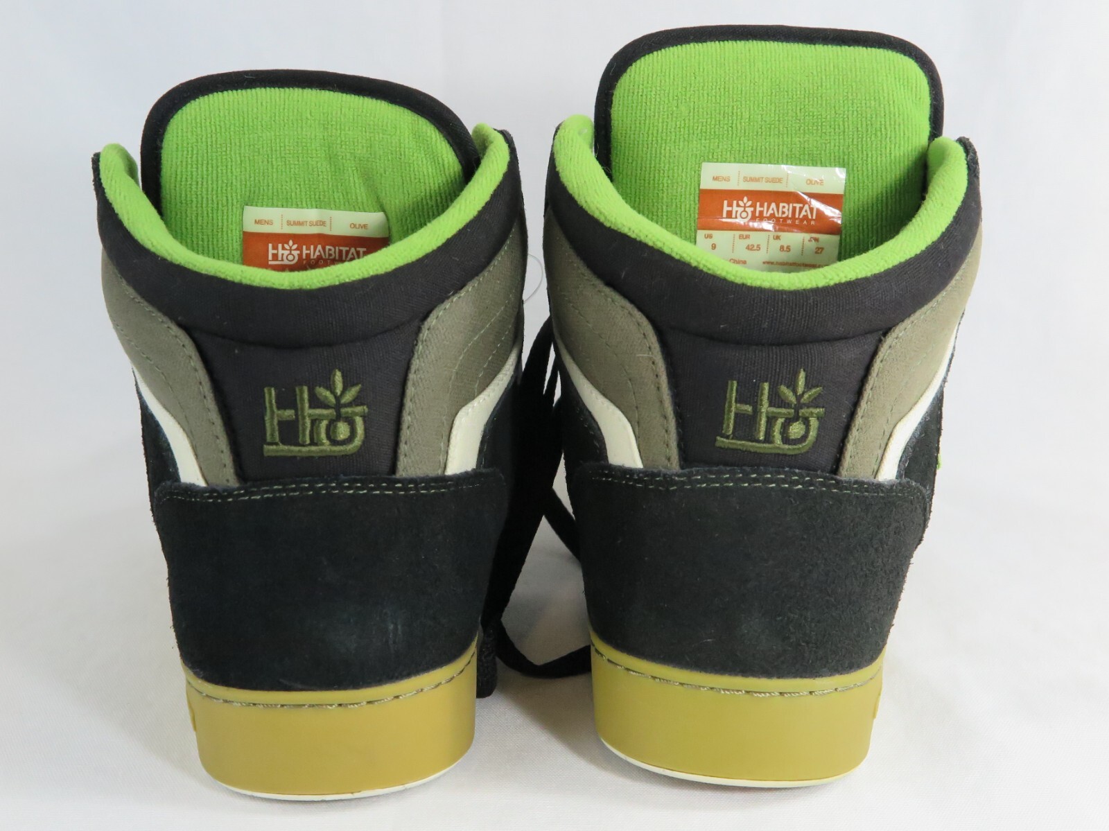 HABITAT SUMMIT Skate Skateboard Shoes, Mens US 9, olive black green, NOS NEW
