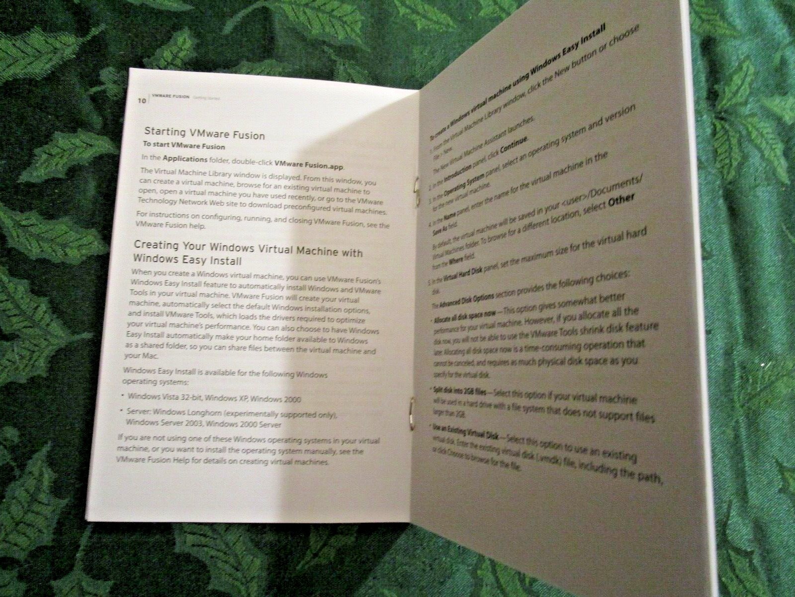 VMWARE Fusion Quickstart Guide 2007