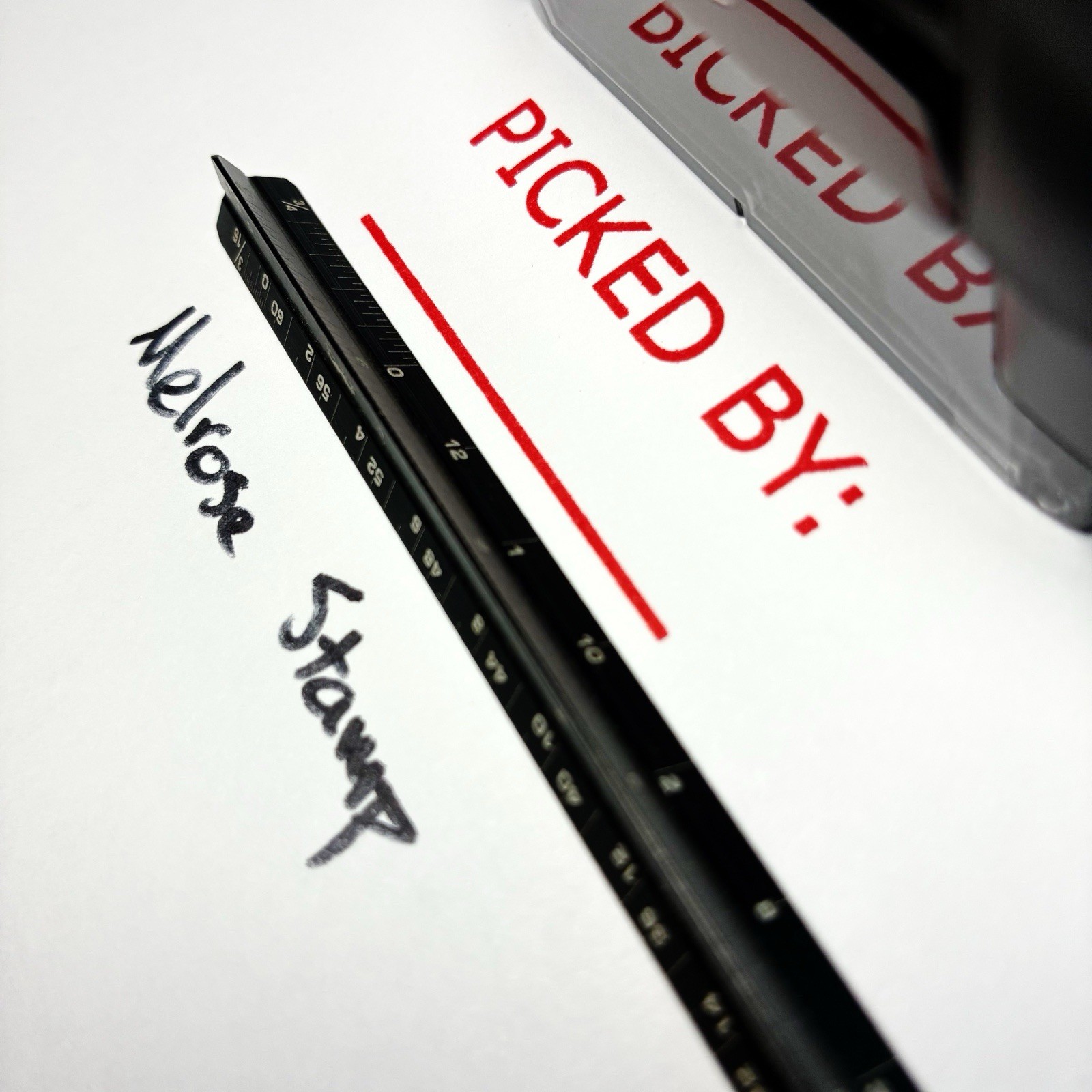 Picked By Rubber Stamp Self Inking Red Ink Ideal 4913