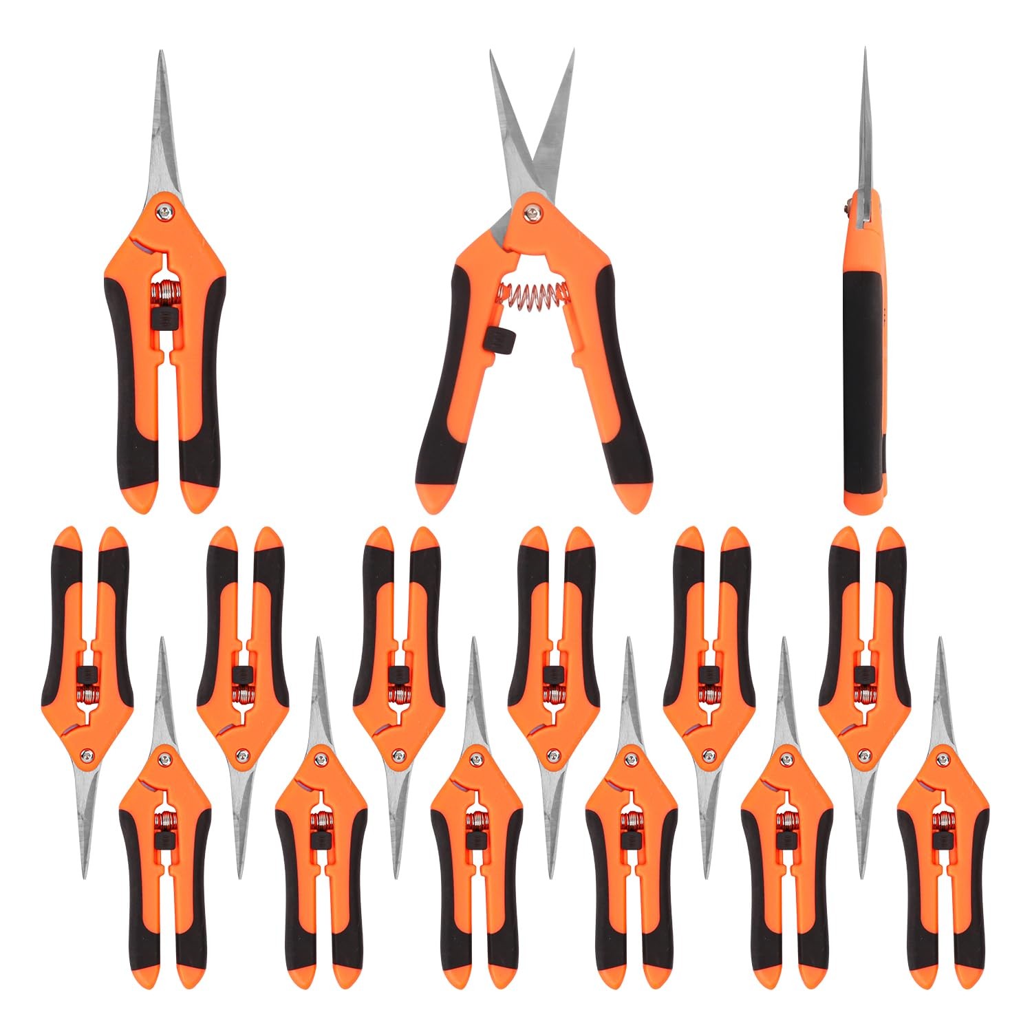 Biugaaufai 15 Pack 6.5 Inch Orange Garden x 2.7 x 1.3 inches,