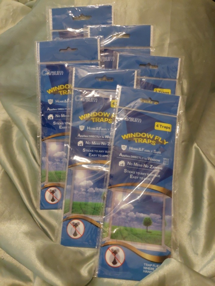 Window Fly Traps Indoor Fly Paper Bug Sticky Strips House Fly Killer - 6 Packs!