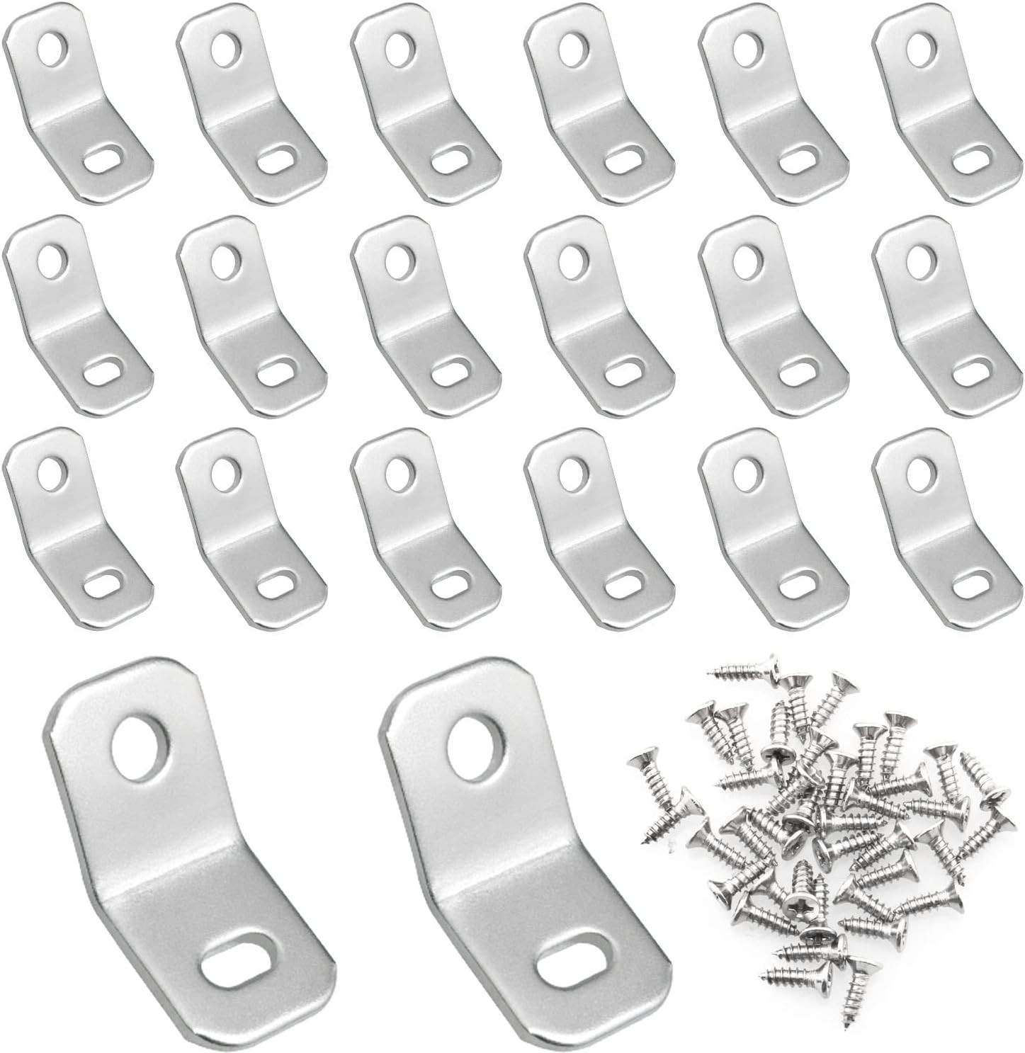 135 Degree Corner Brackets ITROLLE 20PCS 135 Degree Zinc Electro-Plate Finish an