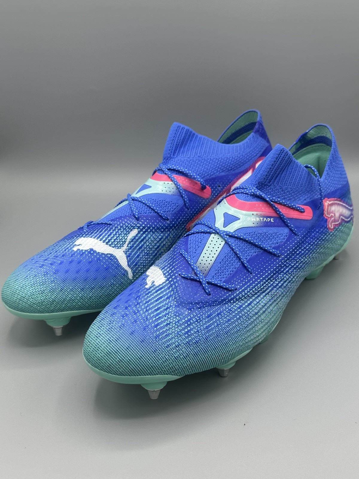 Puma FUTURE 7 ULTIMATE MXSG Soccer Cleat Bluemazing/Peppermint 107918-01 Size 13