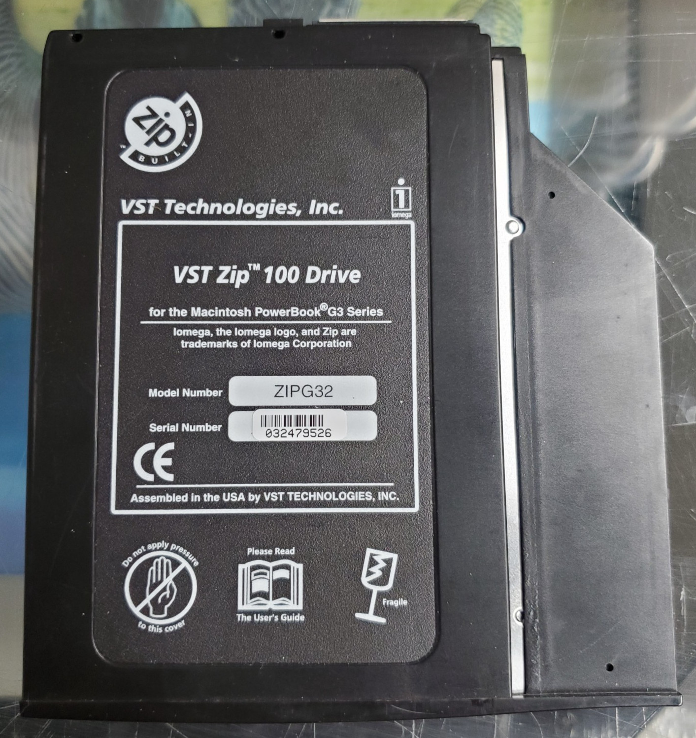 VST Zip 100 Drive for the Macintosh PowerBook G3 Series ZIPG32 UNTESTED