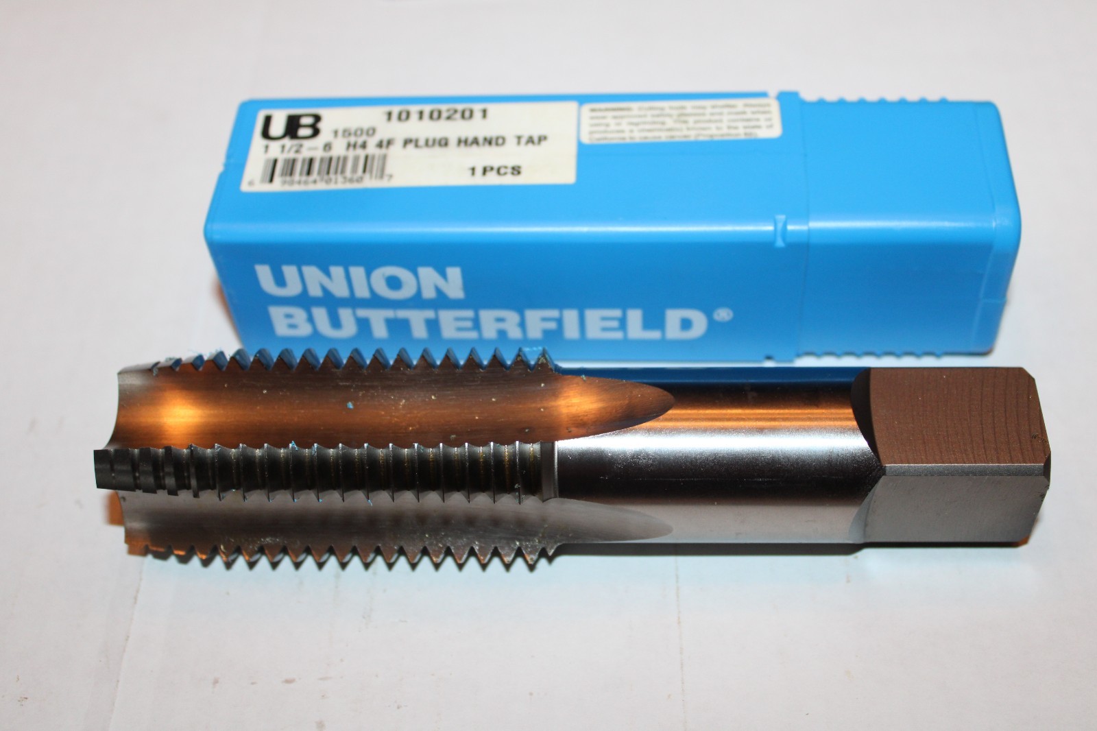 UNION BUTTERFIELD 1010201 H4 4F PLUG HAND TAP - 1-1/2 X 6 - 6 3/8" OAL - NEW