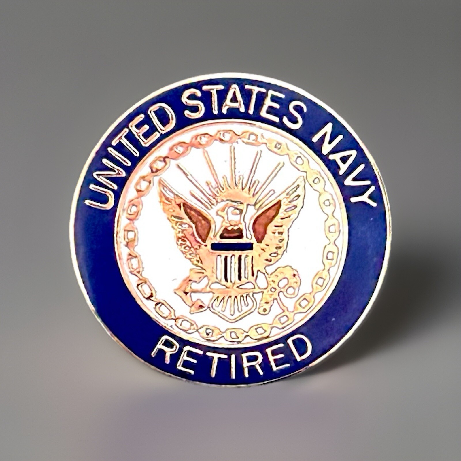 UNITED STATES NAVY RETIRED 1” PIN USN NAVAL