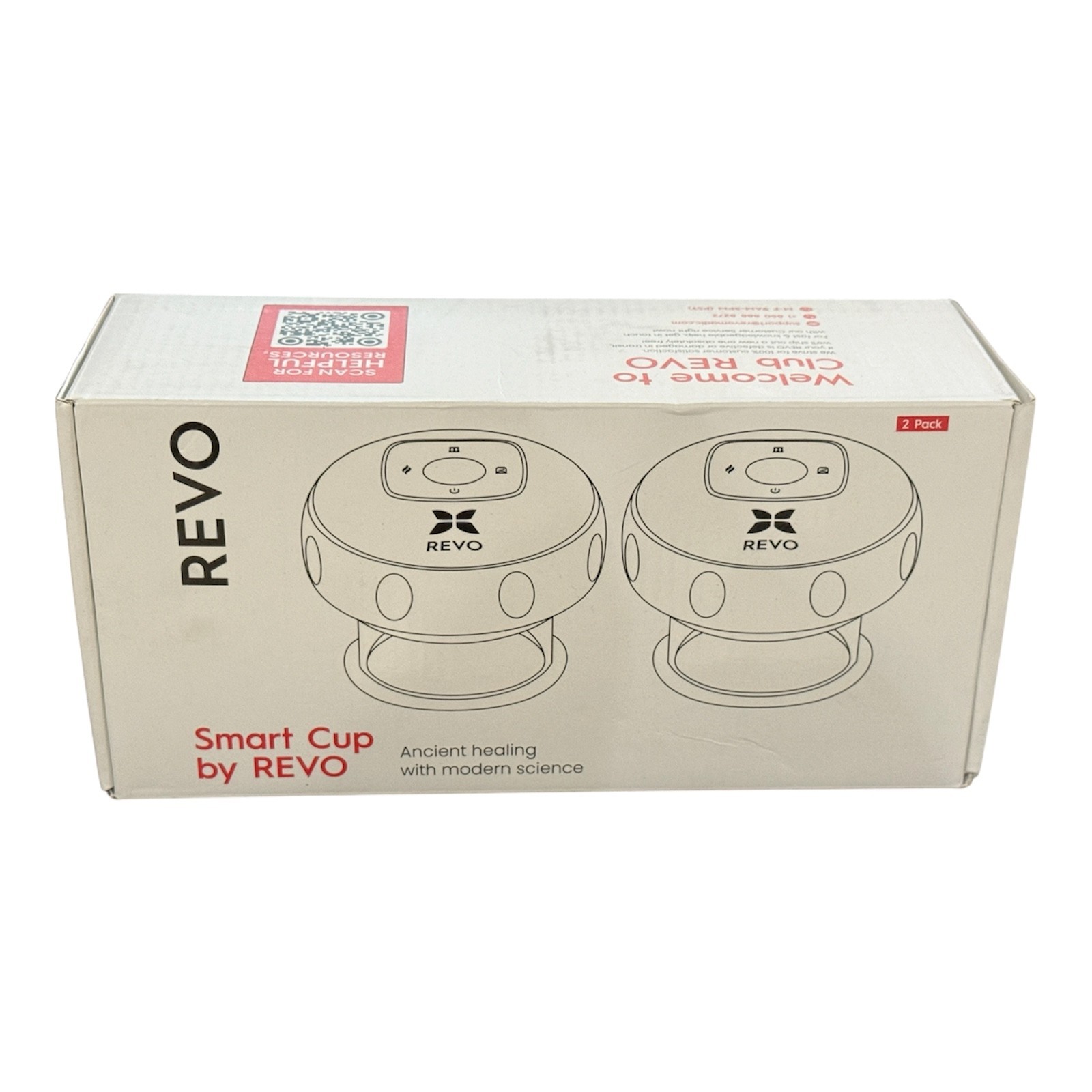 Revo 2 Pack The Original 4 in 1 Smart Cupping Therapy Massager Red Light Therapy