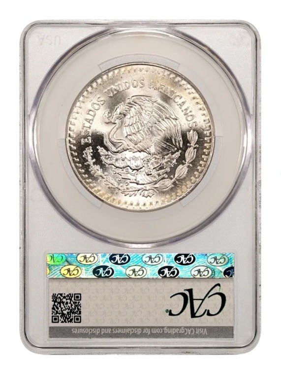 1983-Mo Libertad 1 Onza - CAC UNC 🔥🔥MINT ERROR/PLANCHET FLAW ✳️✳️💥💥
