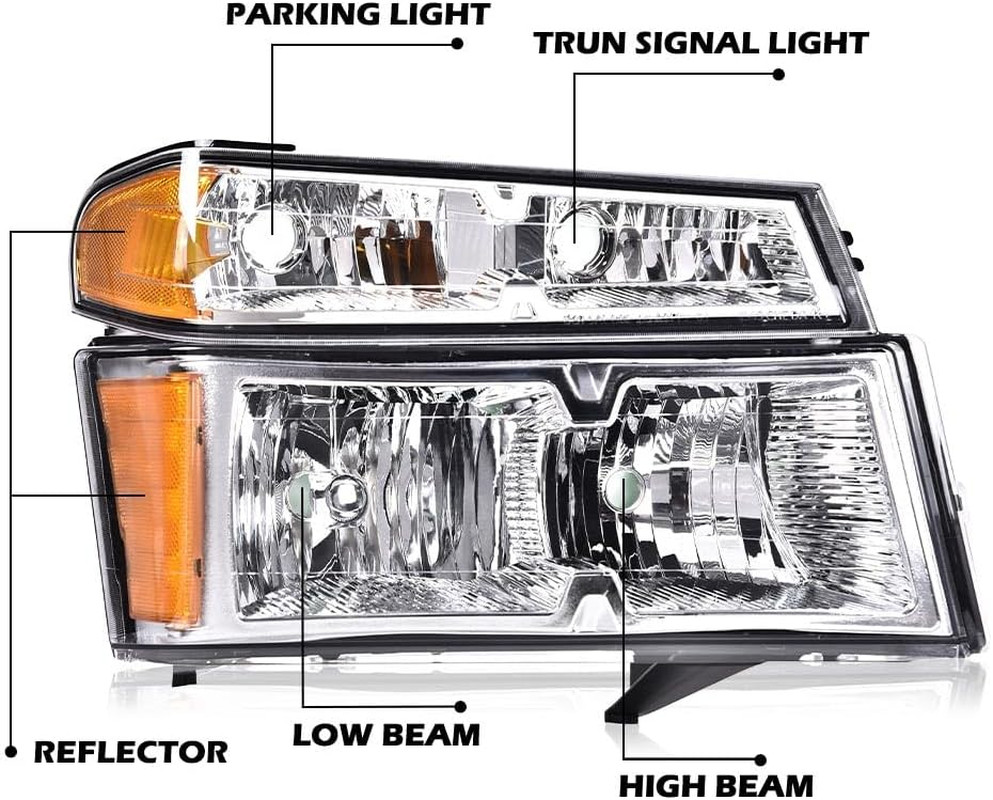 Headlights Bumper Lights Left Right for Chevy Colorado GMC Canyon 2004-2012