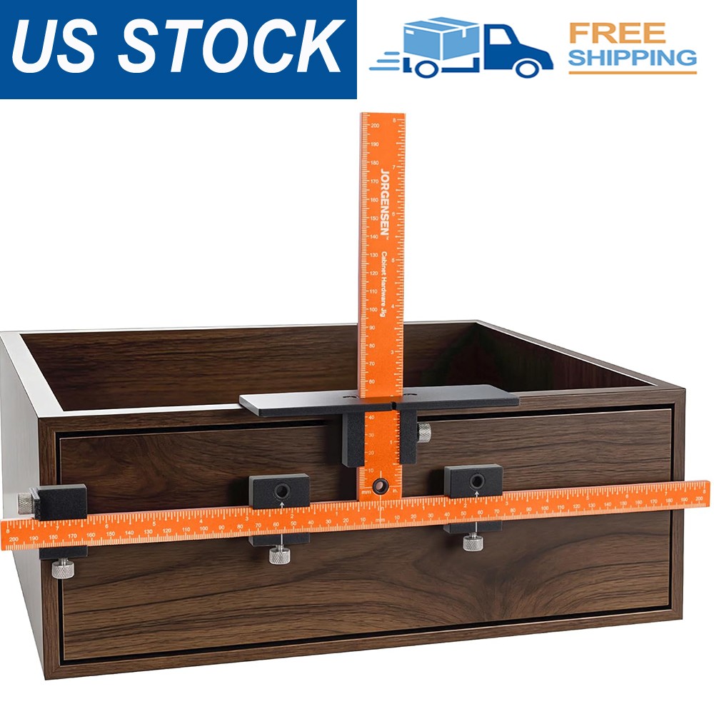 JORGENSEN Cabinet Hardware Professional  Jig Tool Aluminum Alloy & Double Scale