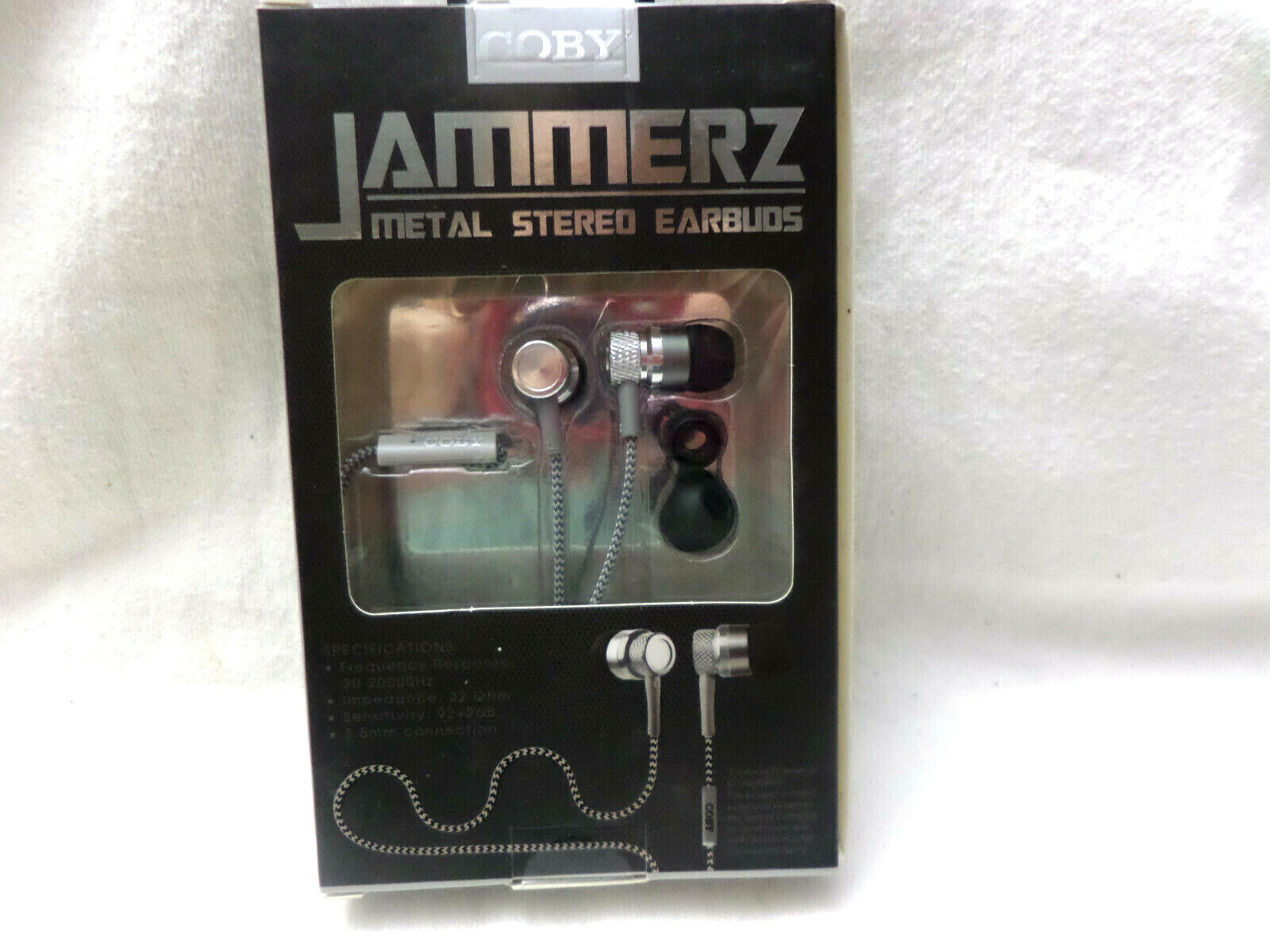 New Coby CVE-200 Jammerz Metal Stereo Earbuds With built-in Microphone CVE200
