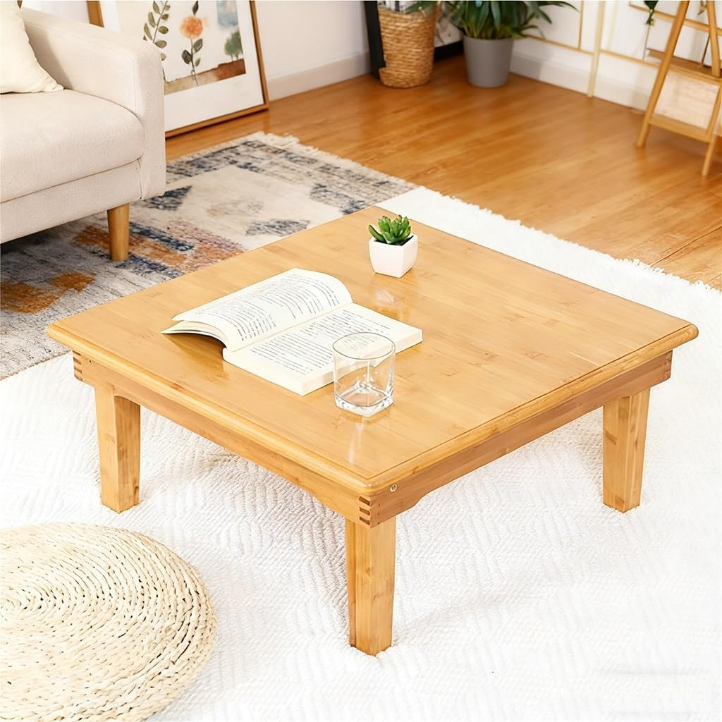 Folding Table, Japanese-Style Household Square Bamboo Tables, Computer Table, De