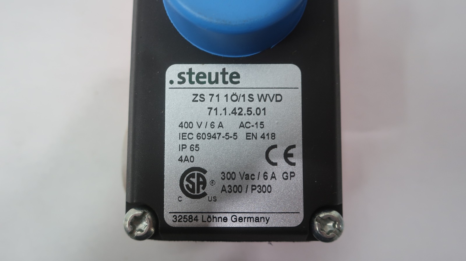 Steute ZS 71 10/1S WVD Emergency Pull-wire Switch 300v-ac