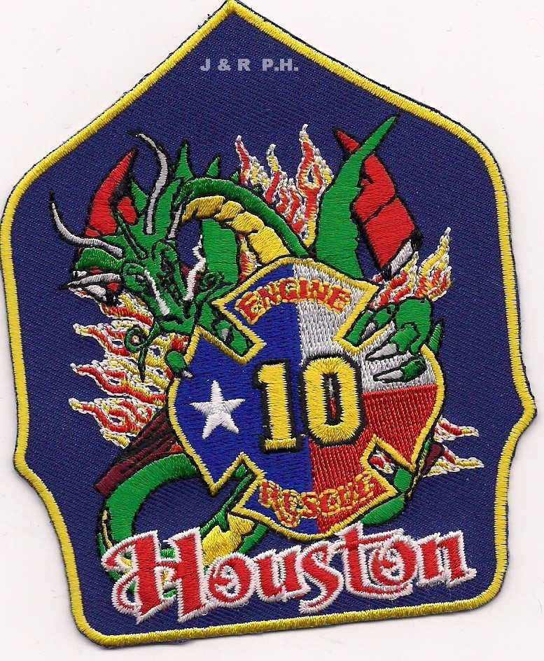 Houston  Engine - 10  "Dragon", Texas (3.75" x 4.5" size)  fire patch