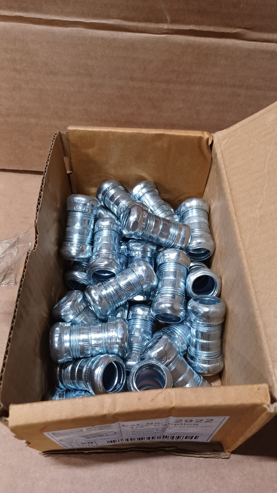 10 pack - 1/2" Compression EMT Coupling, Hubbell Raco, .5", Part# 2922