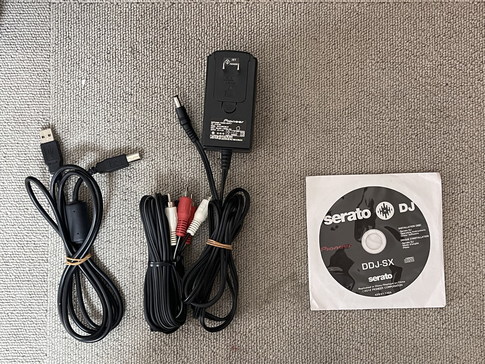 Pioneer DDJ-SX Serato DJ Controller Performance 4ch w/ AC Adapter Tested