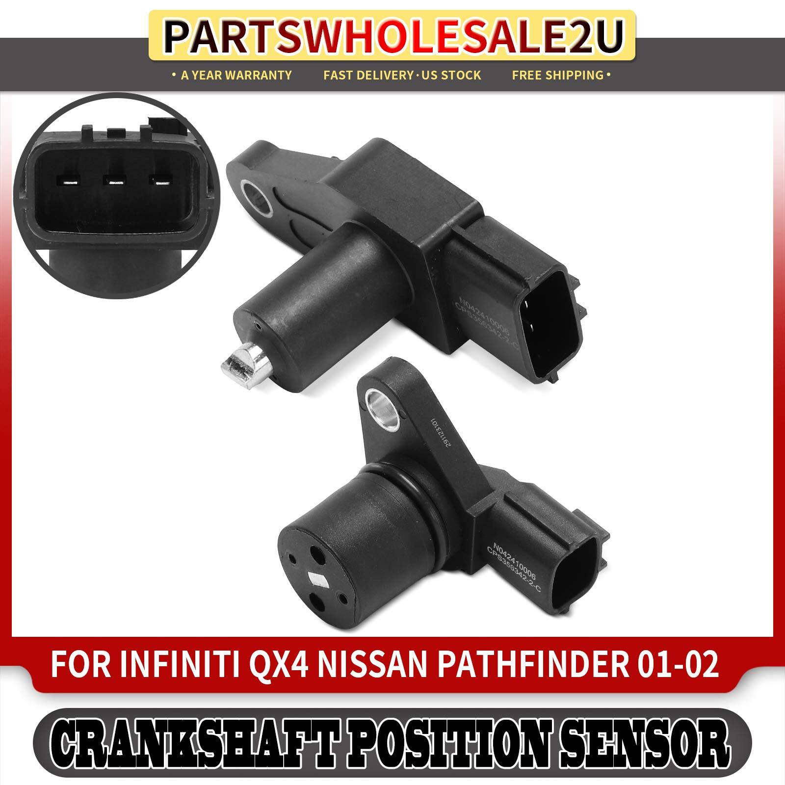 2x Crankshaft Position Sensor for Nissan Pathfinder INFINITI QX4 2001-2002 3.5L