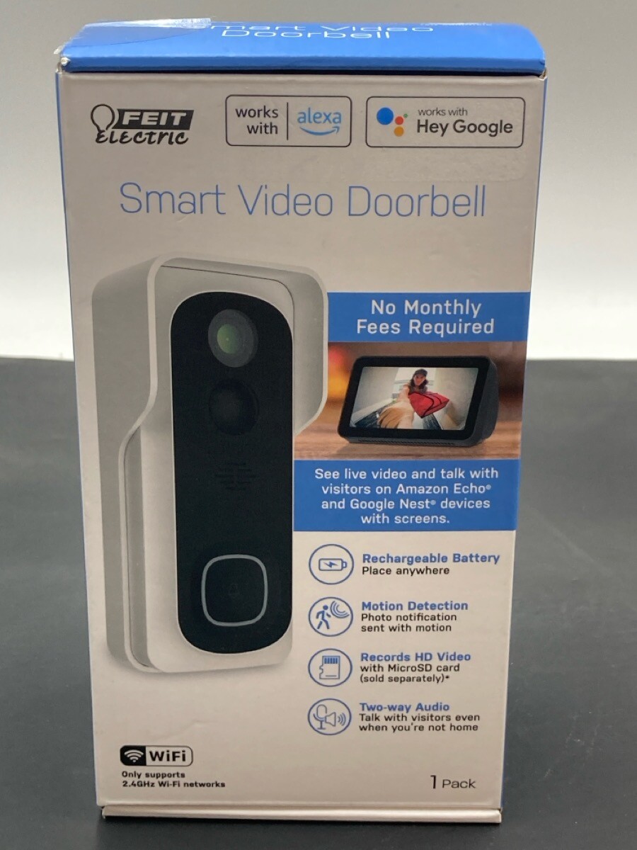 FEIT ELECTRIC CAM/DOOR/WIFI Wi-Fi Smart-Enabled Video Doorbell Wired (EL1107671)