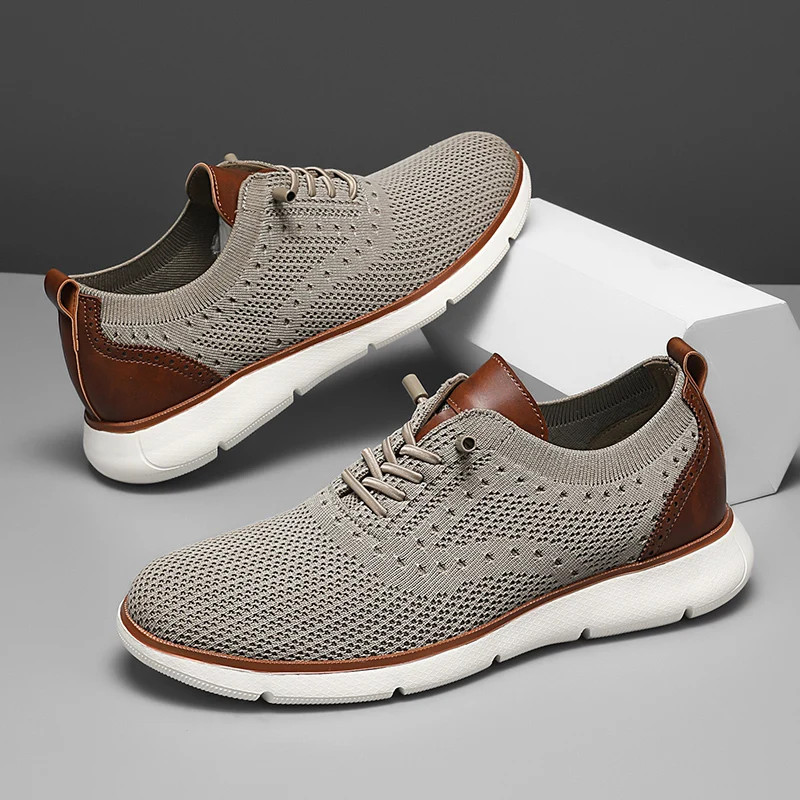 Comfortable Men's Casual Sports Shoes Breathable Mesh Loafers Driving Shoes