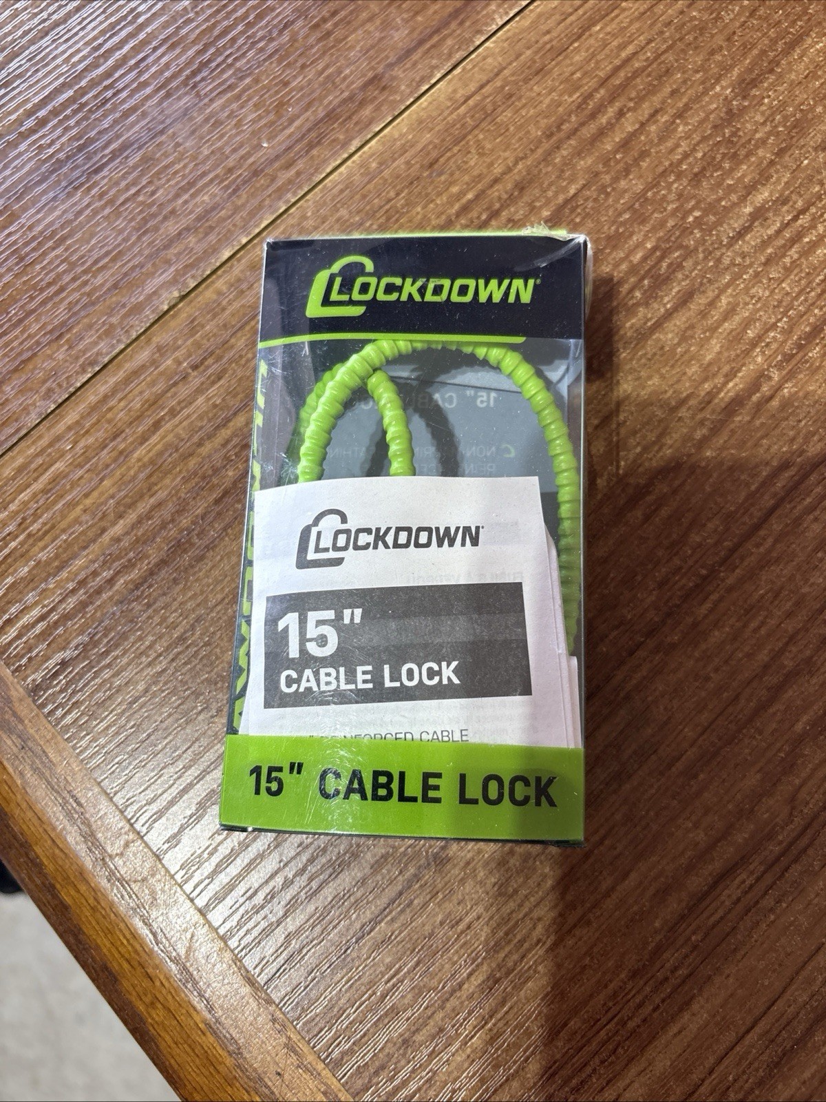 Lockdown 15” Cable LOCK Security Firearm Keyed 2 Keys 30mm NEW OPEN BOX