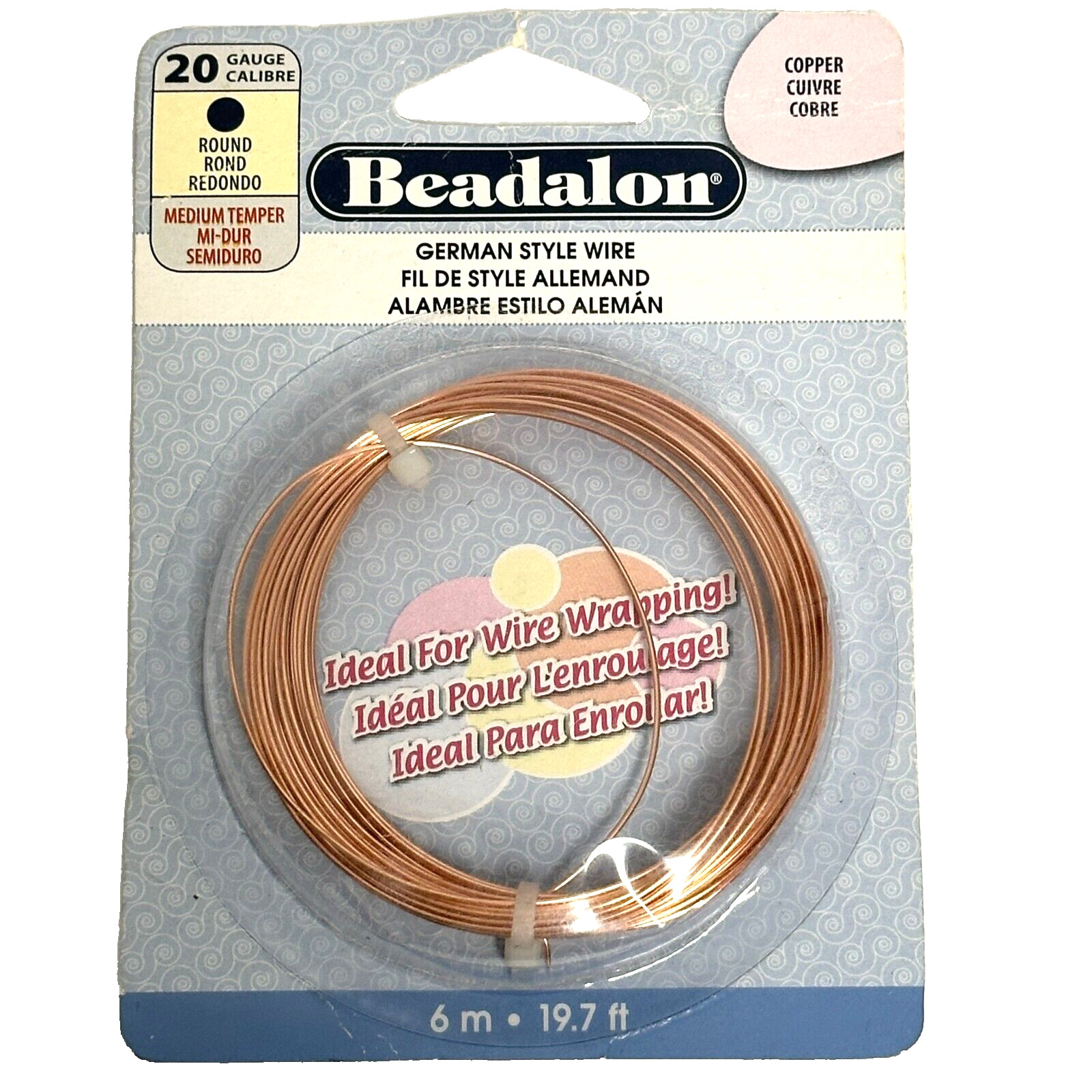German Style Round Wire Copper- 20 Gauge, 19.7FT
