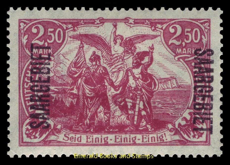 EBS Germany SAAR 1920 - North and South United - Michel 43 - MH*