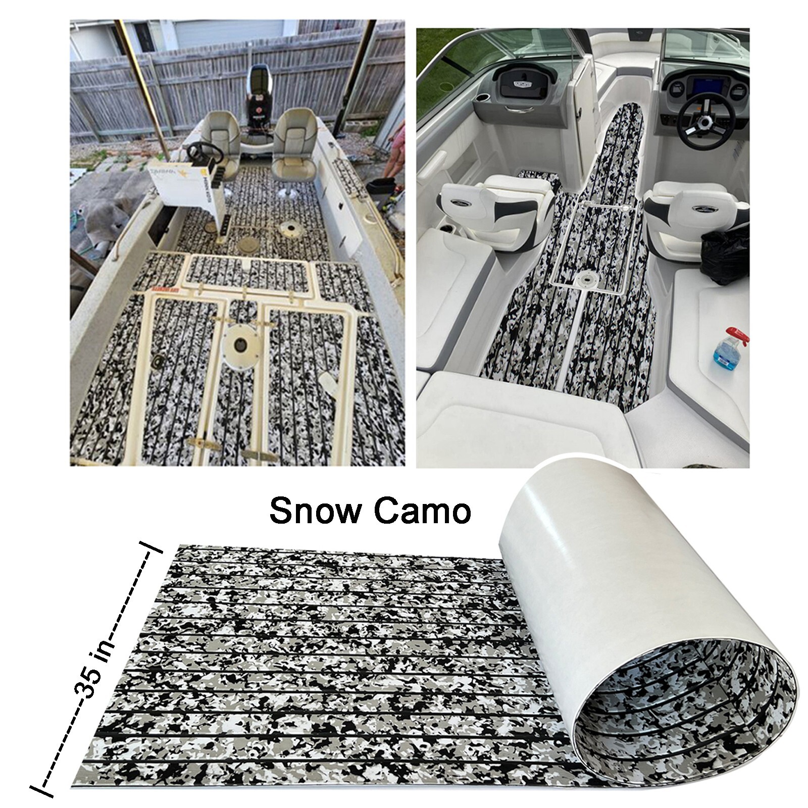 Snow Camo EVA Foam Boat Flooring Sheet Marine Faux Teak Decking Carpet for Yacht
