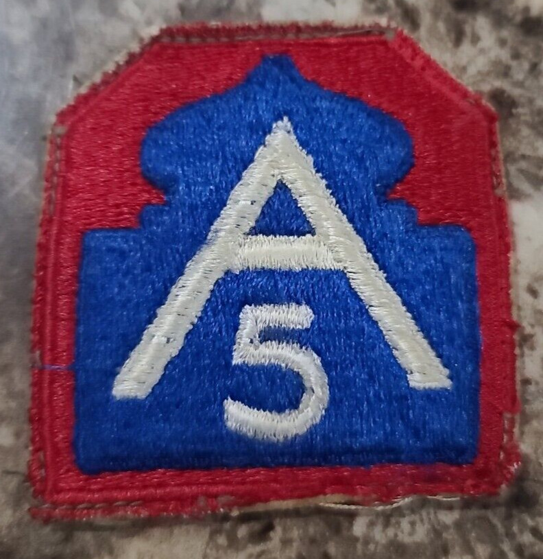 Original WW-2 US 5th Army-Cut Edge- White Back Patch-No Glow-Superb Patch!!!*