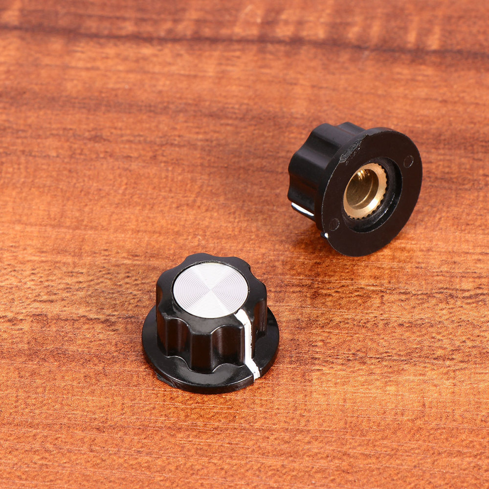 Potentiometer Knob Kit Rotary Switch Knobs Caps Kit Knurled Shaft Bakelite Knob