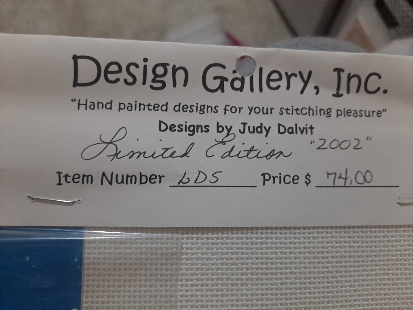 Design Gallery Needlepoint Limited Edition Angel 2002