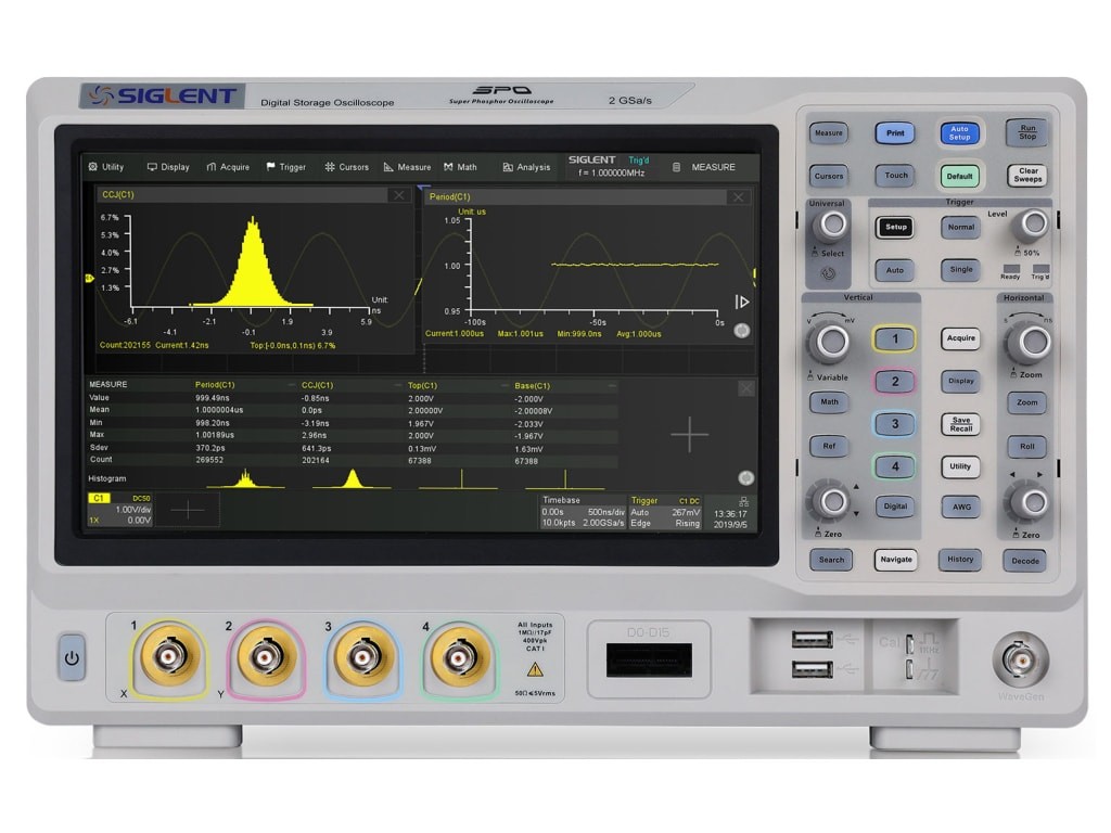 Siglent SDS2104X Plus - 100 MHz / 4 Channel Digital Oscilloscope