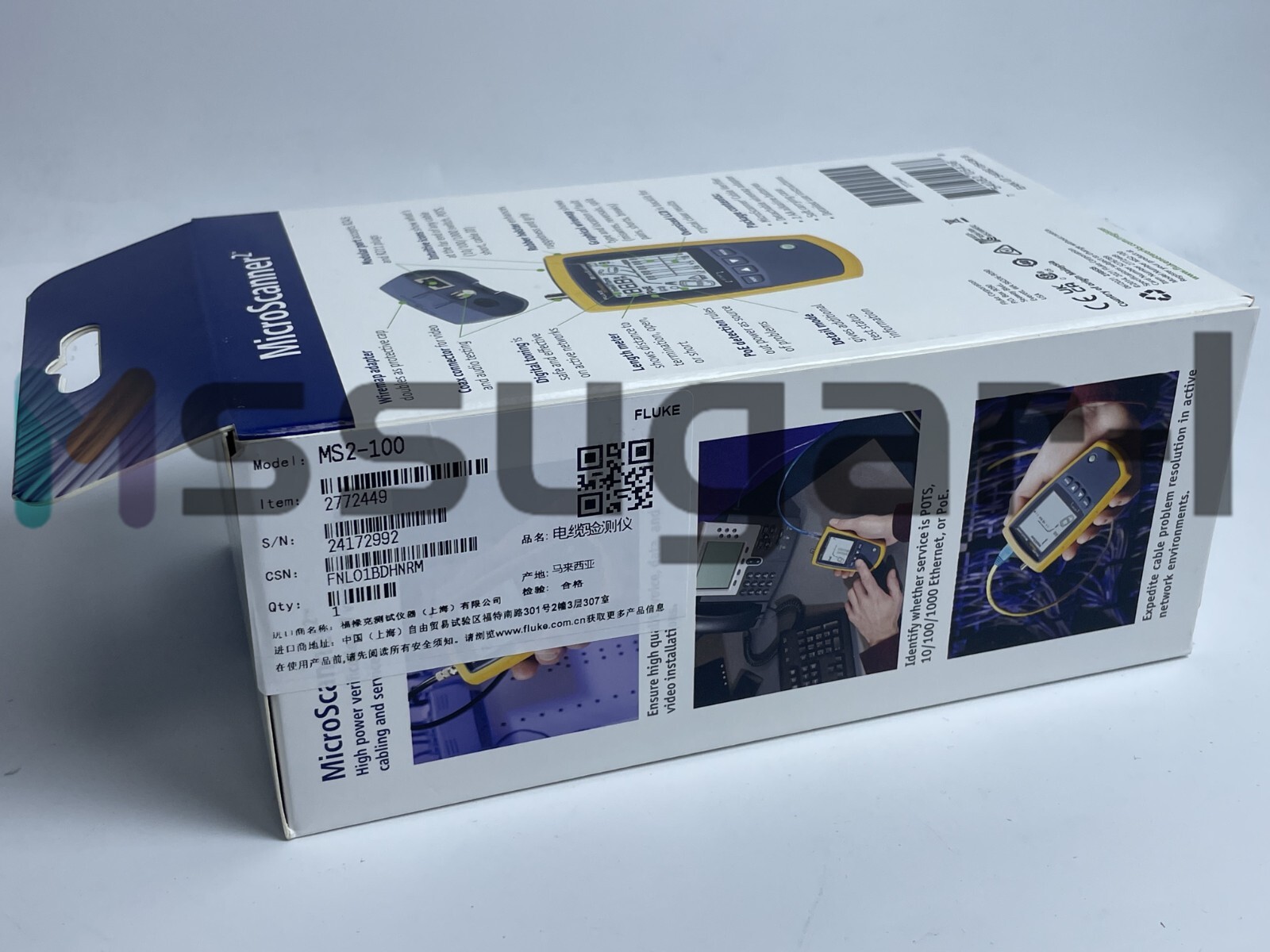 Fluke Networks MS2-100 Microscanner2 Cable Verifier #Z