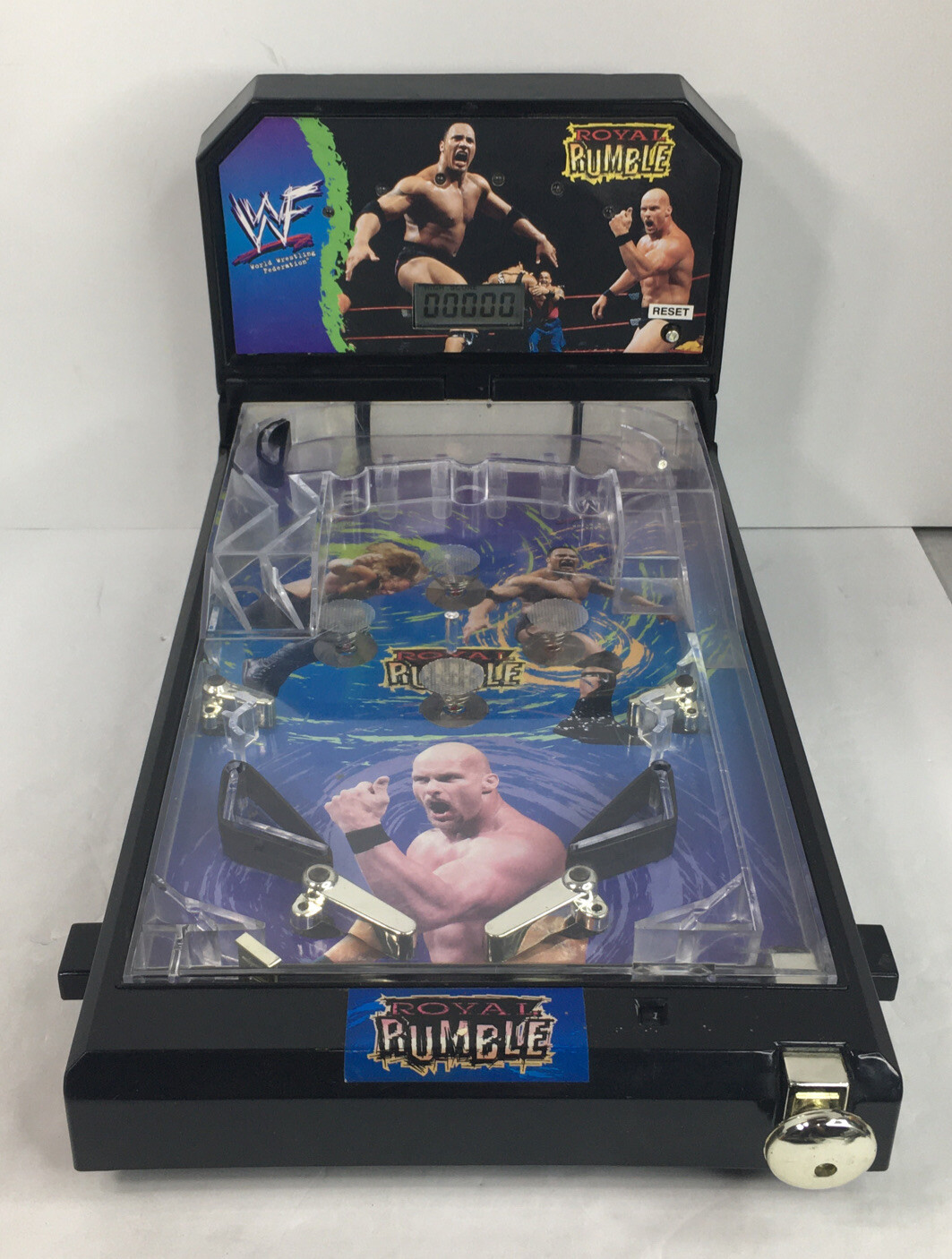 WWF WWE 1999 Royal Rumble Electronic Pinball Steve Austin The Rock Clean READ